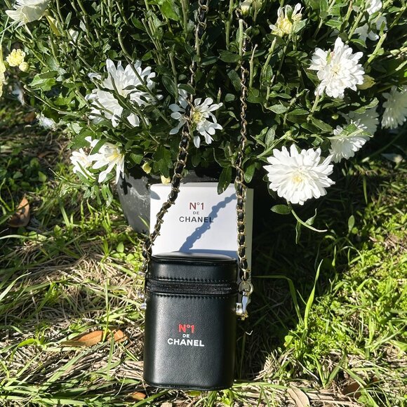 Chanel No. 1 GWP Black Crossbody Hard Sided Lipstick/Card/Cash/Key Case NEW - Picture 13 of 14